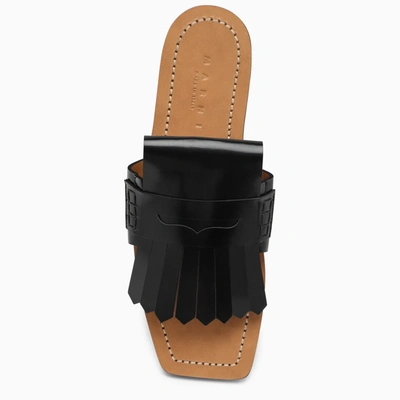 Shop Marni Black Leather Bambi Sandal