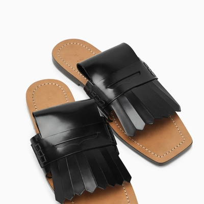 Shop Marni Black Leather Bambi Sandal