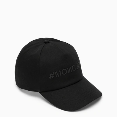 Shop Moncler Grenoble Black Baseball Cap With Logo