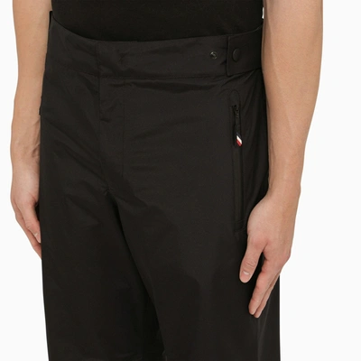Shop Moncler Grenoble Black Trousers In Technical Fabric