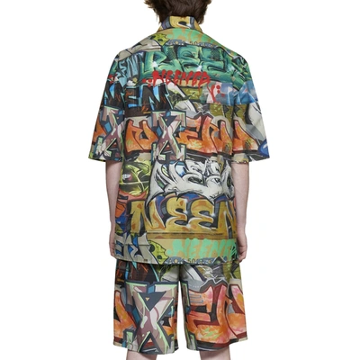 Off-white Graffiti-print Short-sleeved Shirt