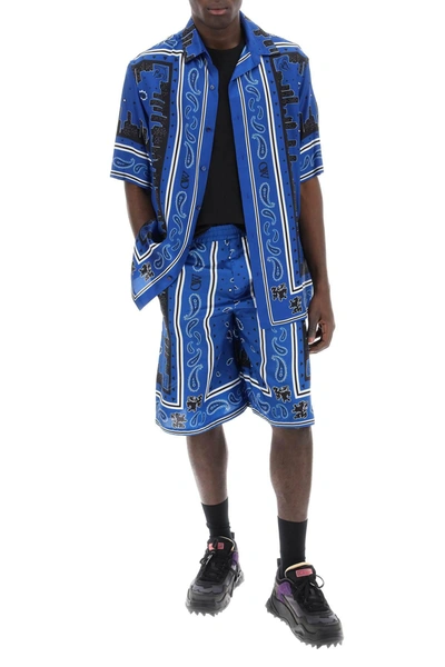 Shop Off-white Off White Skyline Paisley Bowling Shirt With Pattern