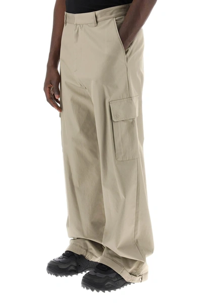 Shop Off-white Off White Wide Legged Cargo Pants With Ample Leg