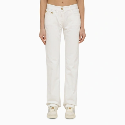 Shop Palm Angels White Cotton Trousers