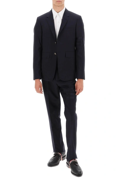 Shop Thom Browne Fit In Single Breasted 4 Bar Wool Blazer