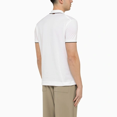 Shop Zegna Classic White Polo Shirt