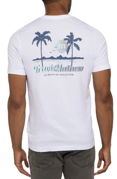 Shop Travis Mathew Travismathew Resort Life Graphic T-shirt In White