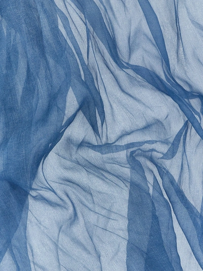 Shop Ermanno Scervino Silk Scarf Scarves, Foulards Light Blue