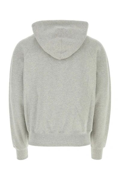 Shop Ami Alexandre Mattiussi Ami Unisex Melange Grey Stretch Cotton Sweatshirt In Gray