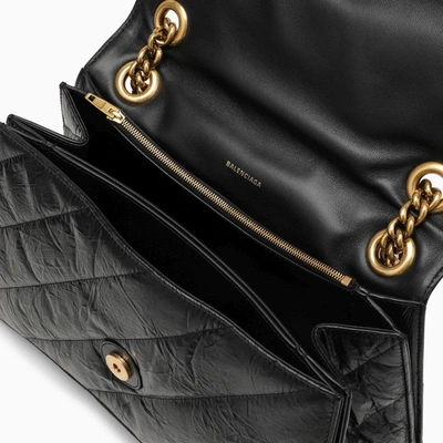 Shop Balenciaga Crush Medium Bag With Black Quilted Chain Women