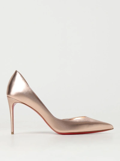 Shop Christian Louboutin Pumps Woman Gold Woman