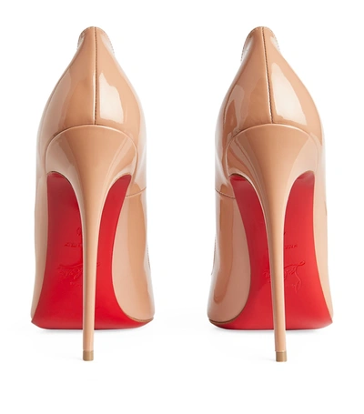Christian Louboutin Sporty Pointed Toe Patent Pumps In Cream