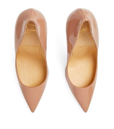 Christian Louboutin Sporty Pointed Toe Patent Pumps In Cream