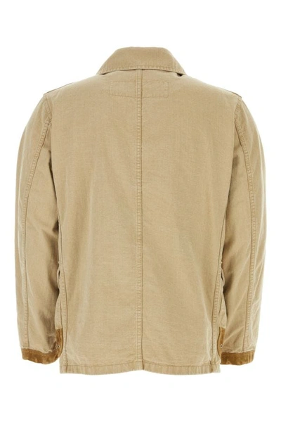 Shop Fay Man Beige Cotton Jacket In Brown