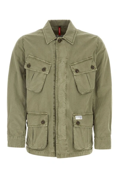 Shop Fay Man Sage Green Cotton Jungle Jacket