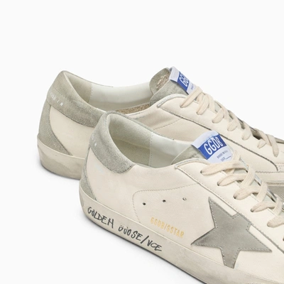 Shop Golden Goose White/grey Super-star Sneaker Men