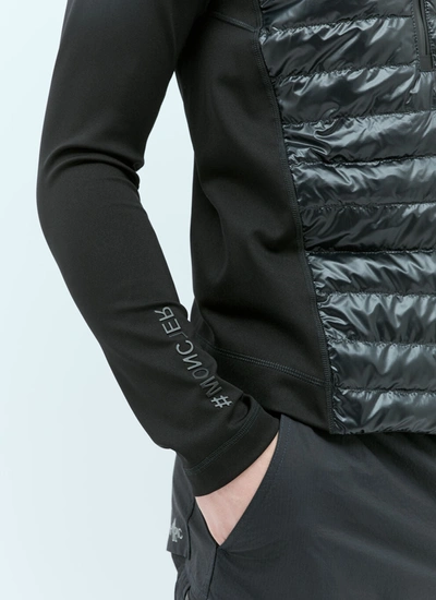 Shop Moncler Grenoble Men Padded Zip-up Cardigan In Black