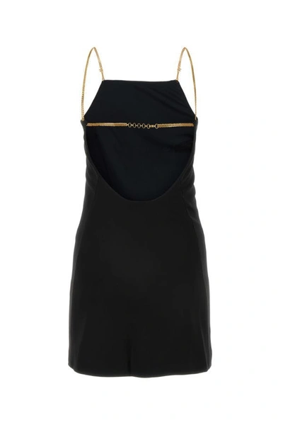 Shop Palm Angels Woman Black Jersey Mini Dress