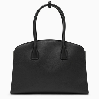 Shop Prada Large Handbag In Black Saffiano Women