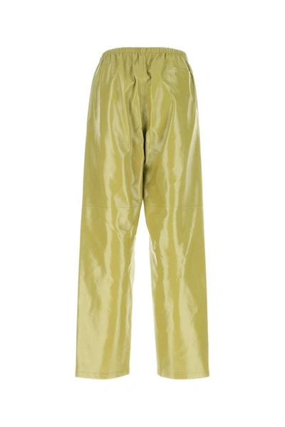 Shop Prada Man Pistachio Green Nappa Leather Pant