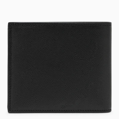 Shop Saint Laurent Black Smooth Leather East/west Wallet Men