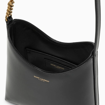 Shop Saint Laurent Mini Randez-vous Black Patent Leather Hobo Bag Women