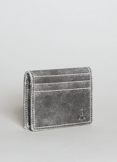 Shop Vivienne Westwood Men Distressed Cardholder In Gray