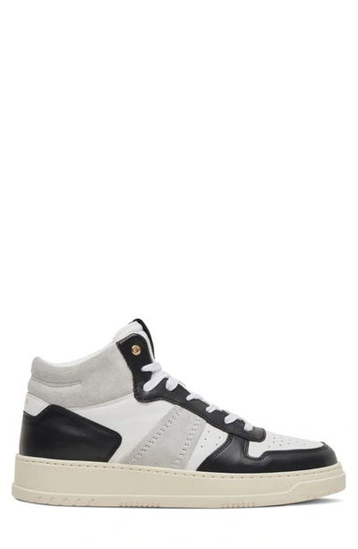 Shop Greats St. James Mid Top Sneaker In White Black
