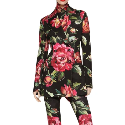 Shop Dolce & Gabbana Flower Print Blazer