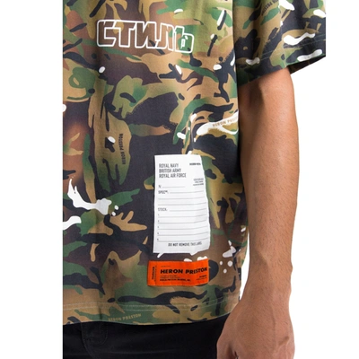 Shop Heron Preston Camouflage T Shirt