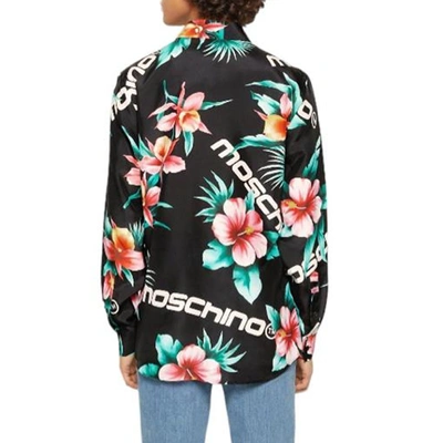 Shop Moschino Couture Couture Silk Printed Shirt