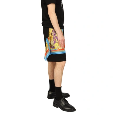 Shop Versace Barocco Goddess Night Print Shorts