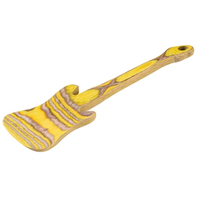 Shop Island Bamboo Pakkawood 12-inch Guitar Spatula, Natural In Yellow