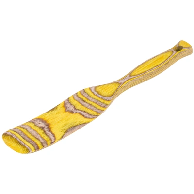 Shop Island Bamboo Pakkawood 11-inch Spurtle In Yellow