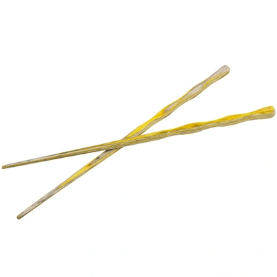 Shop Island Bamboo Pakkawood Chopsticks, 2 Sets In Yellow