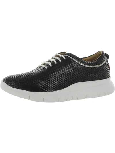 Shop Marc Joseph Central Park Womens Leather Snake Print Casual And Fashion Sneakers In Black