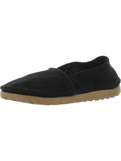 Shop Acorn Everywhere Womens Canvas Pull On Slip-on Sneakers In Black