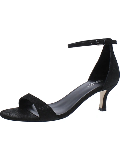 Shop Vaneli Moor Womens Leather Ankle Strap Heels In Black