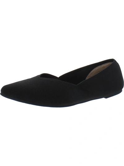Shop Me Too Womens Pointed Toe Padded Insole Loafers In Black