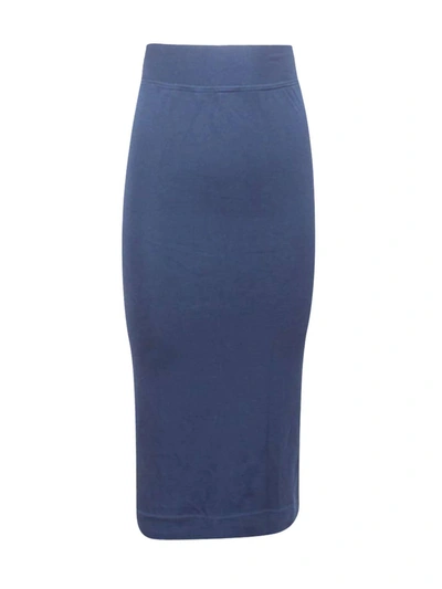 Shop Hard Tail Forever Modal Midi Skirt In Palmetto In Blue