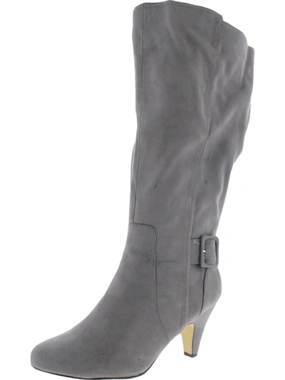 Bella Vita Troy Ii Plus Womens Wide Calf Buckle Knee-high Boots In Multi