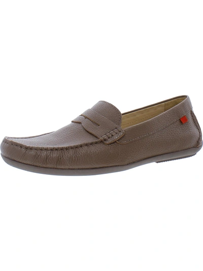 Shop Marc Joseph Union St Womens Suede Contrast Stitch Loafers In Grey