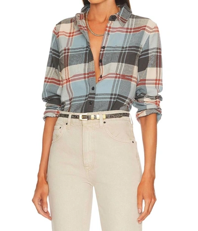 Shop The Great Scouting Button Up Shirt In Smoky Mountain Plaid In Grey