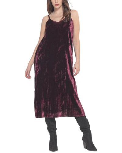 Shop Paparazzi Crushed Velvet Tank Dress In Purple