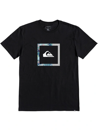 Shop Quiksilver Mens Cotton Graphic T-shirt In Black