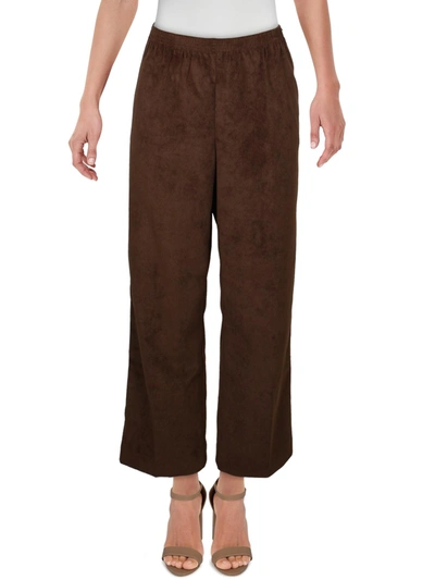Shop Alfred Dunner Petites Womens Corduroy Slim Straight Leg Pants In Brown