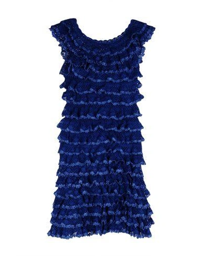 Shop Oscar De La Renta Knee-length Dress In Blue
