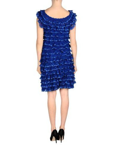 Shop Oscar De La Renta Knee-length Dress In Blue