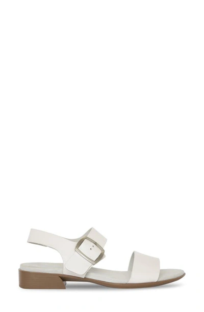 Munro Cleo Sandal In White Stingray Leather