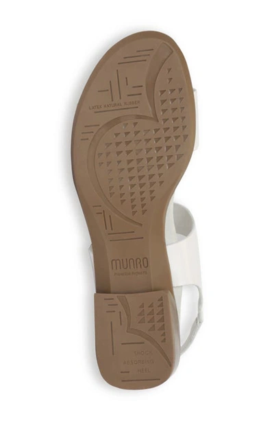 Munro Cleo Sandal In White Stingray Leather